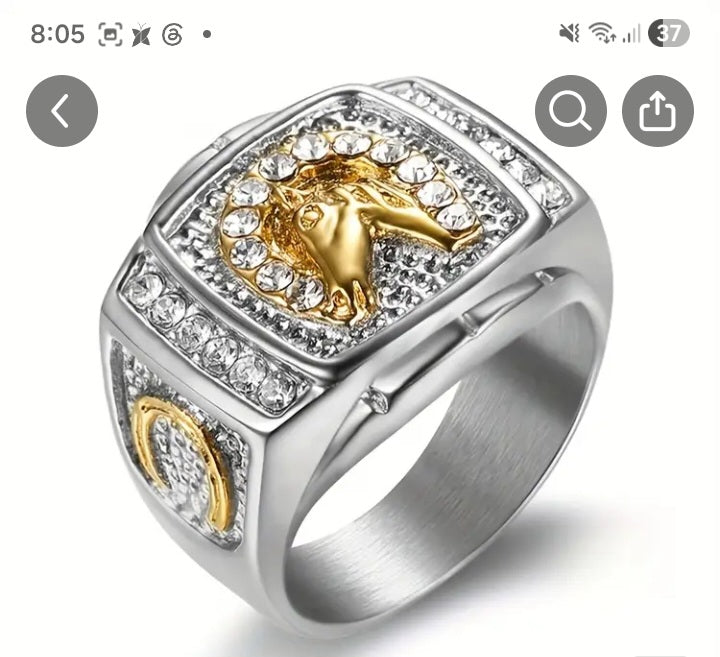 Hip Hop Style Signet Ring