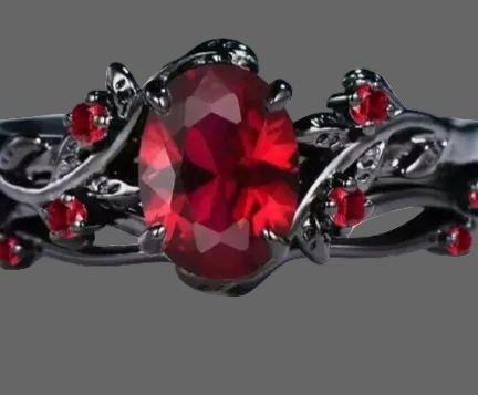 Women's 2pc. Set Fashion Black Gold ring